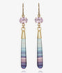 Fluorite & Pink Amethyst Drop Earrings