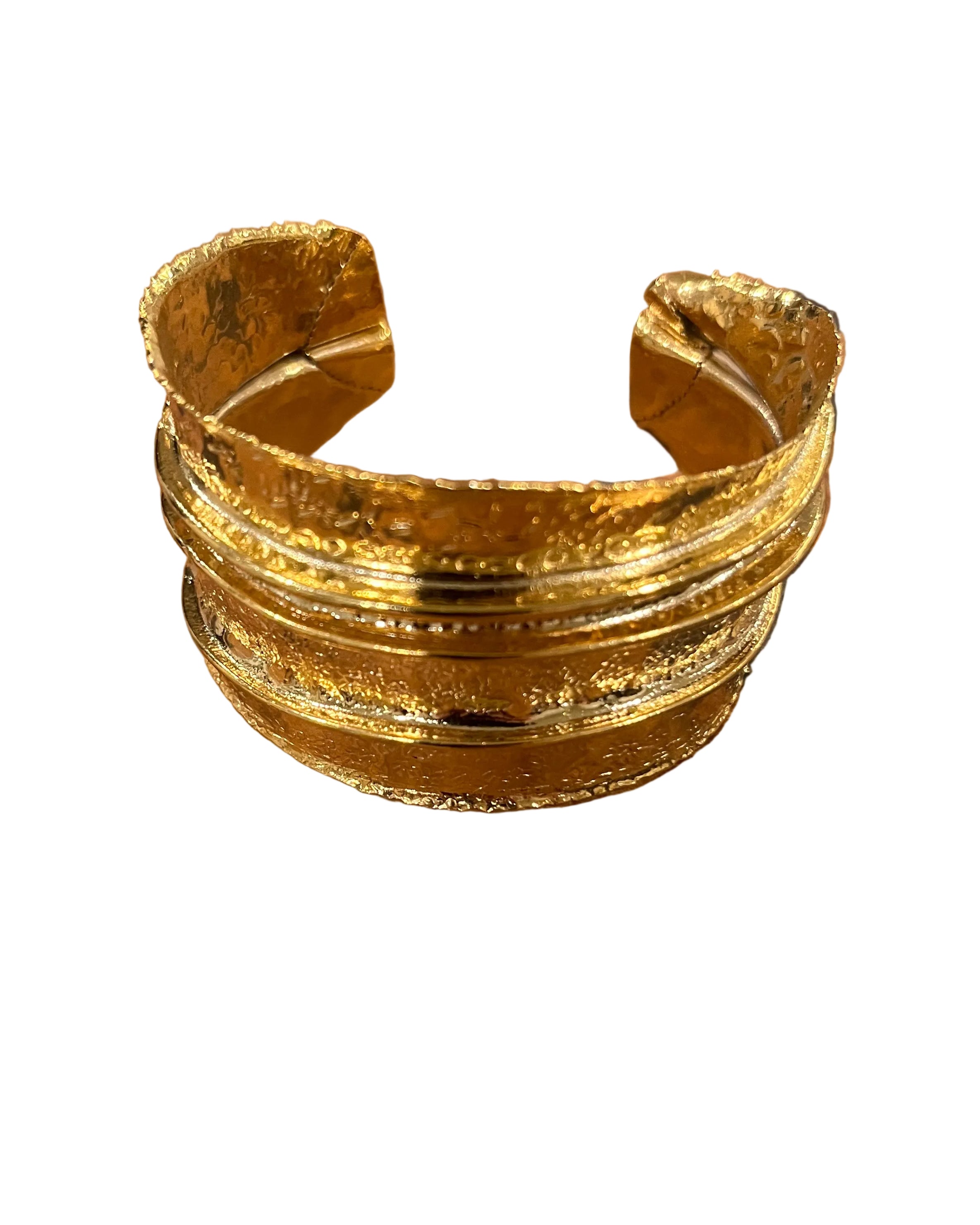 Gold textured cuff