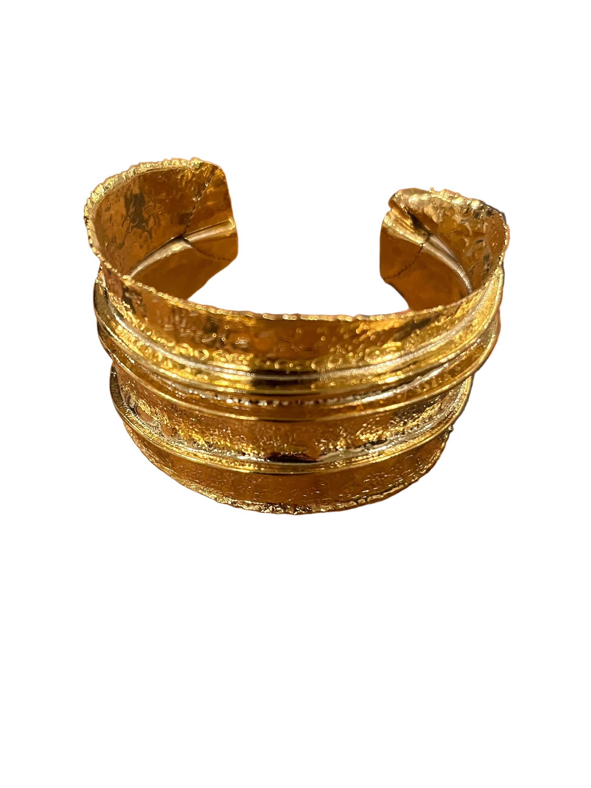 Gold textured cuff