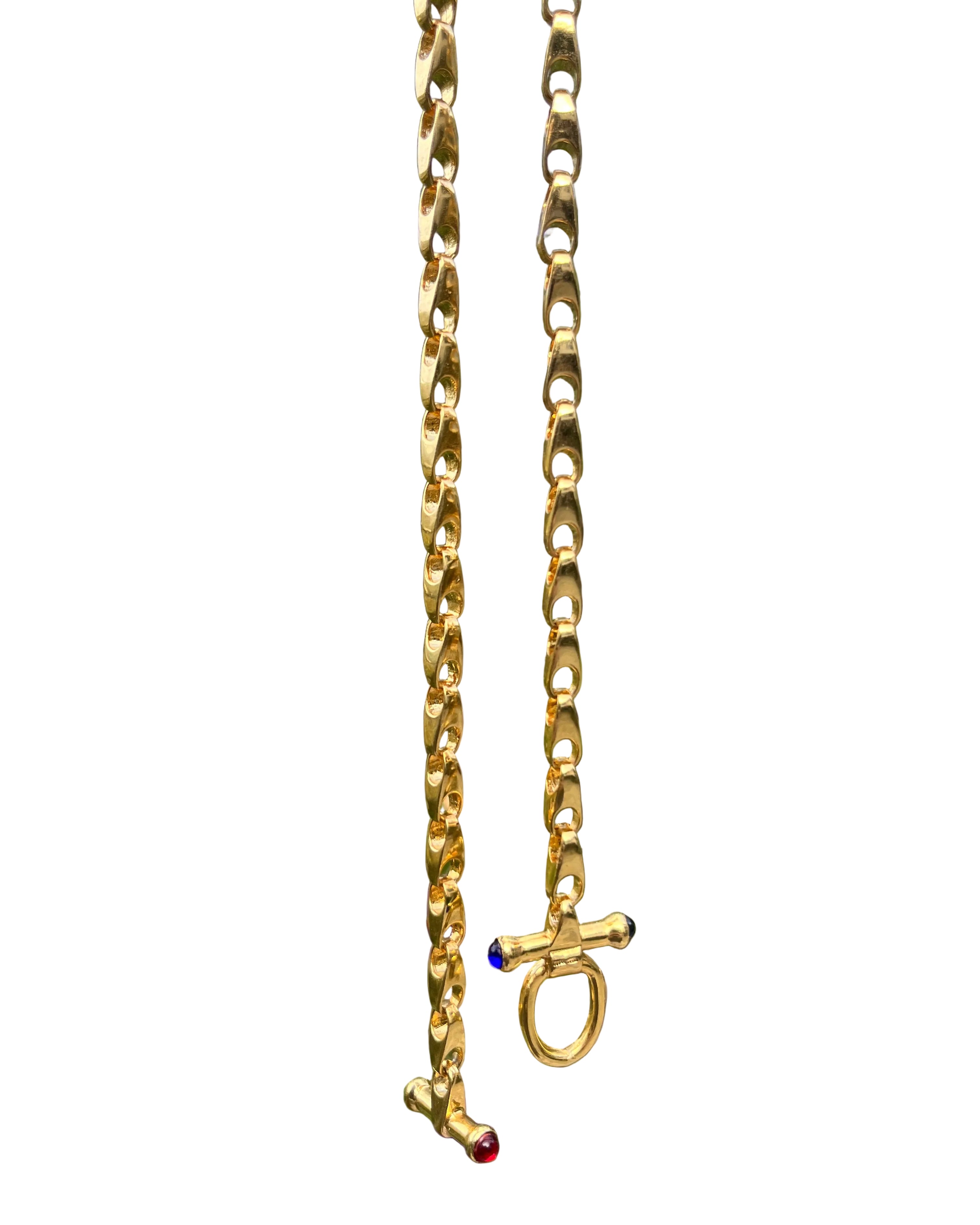 Gold & Sapphire & Cherry Red 1970’s chain