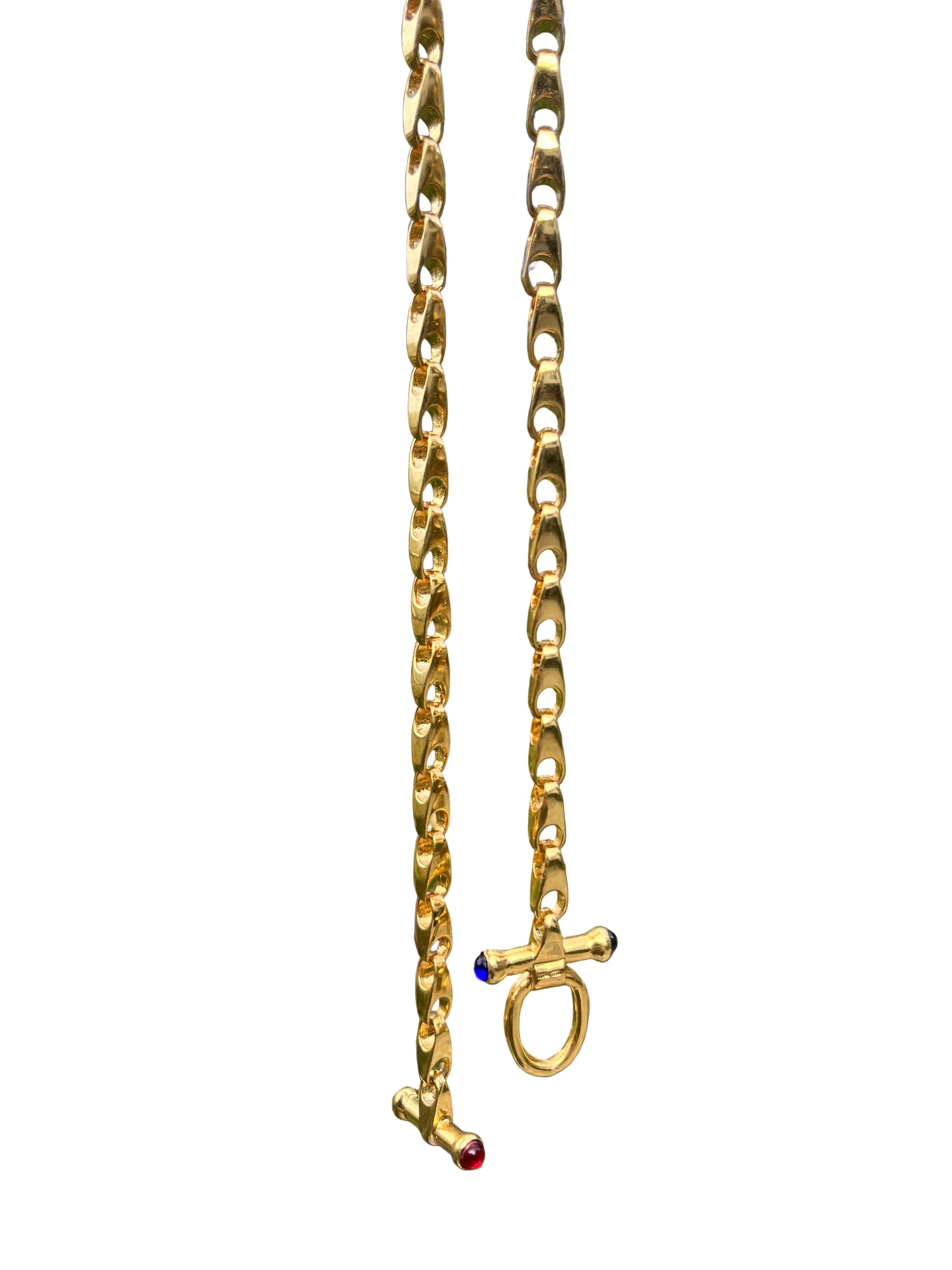 Gold & Sapphire & Cherry Red 1970’s chain