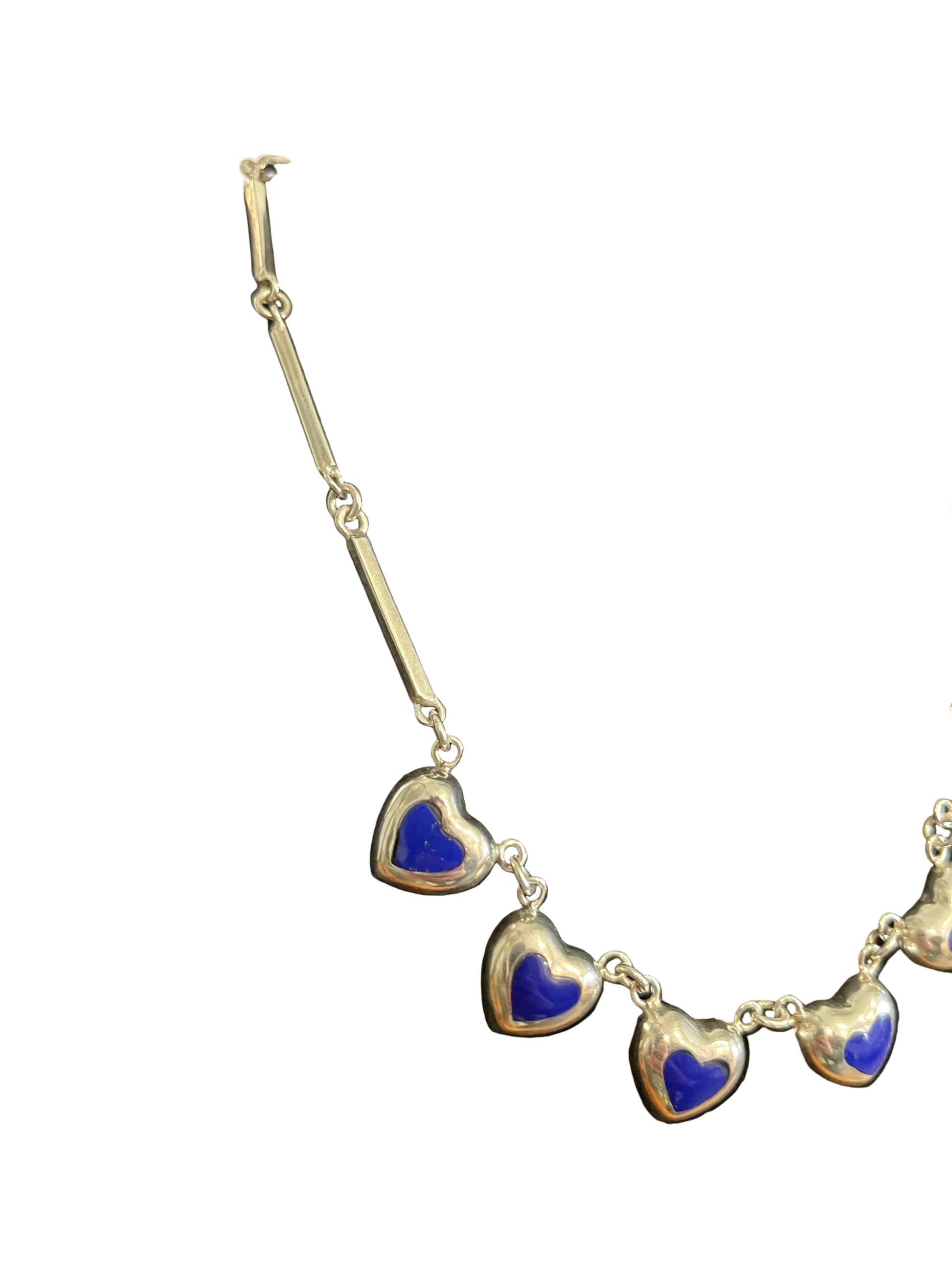 Lapis Lazuli Hearts Necklace