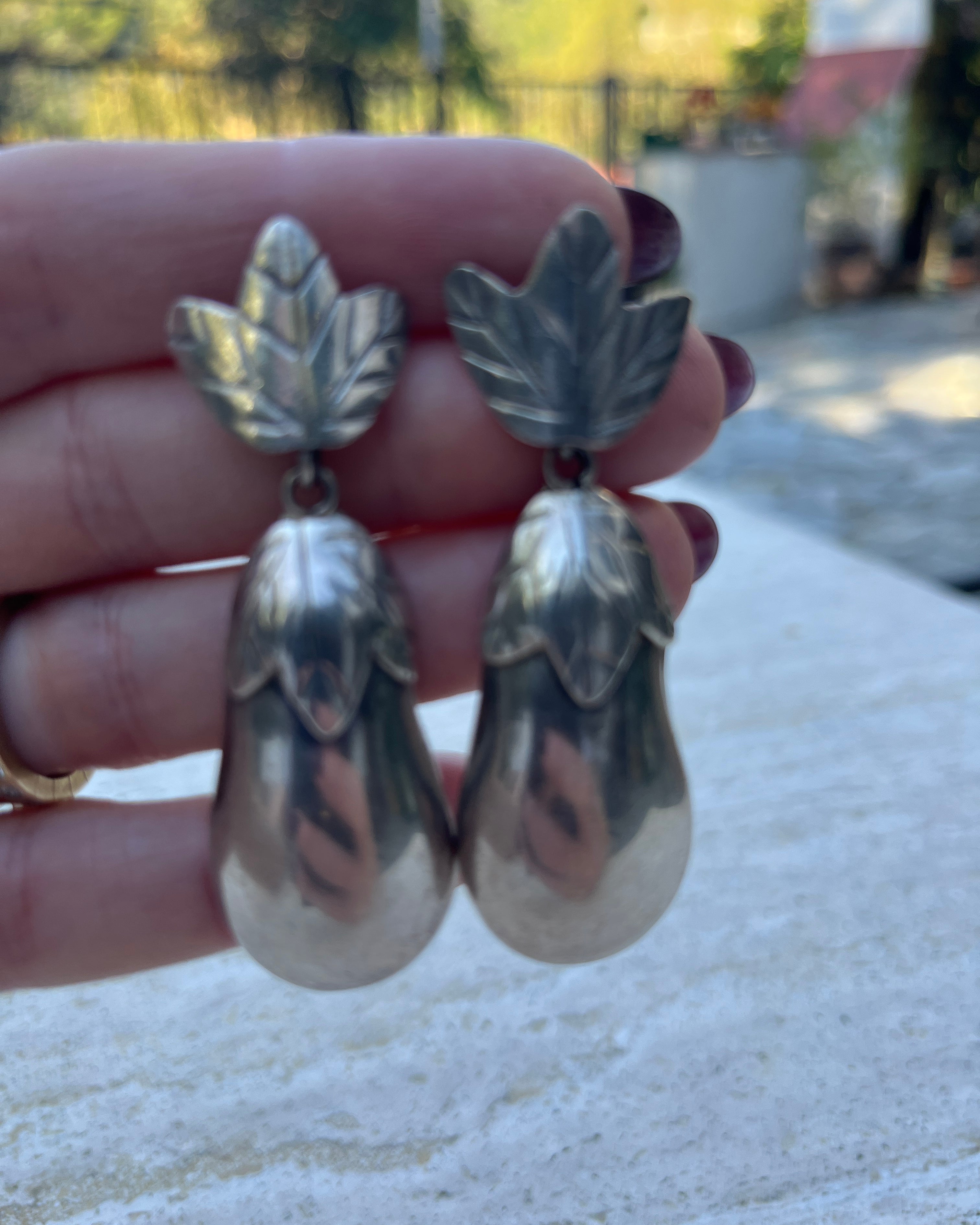 Eggplant Earrings