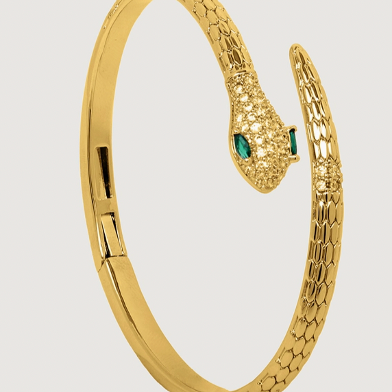 Snake Hinged Bangle