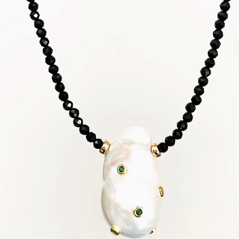 Pearl & Spinel Necklace