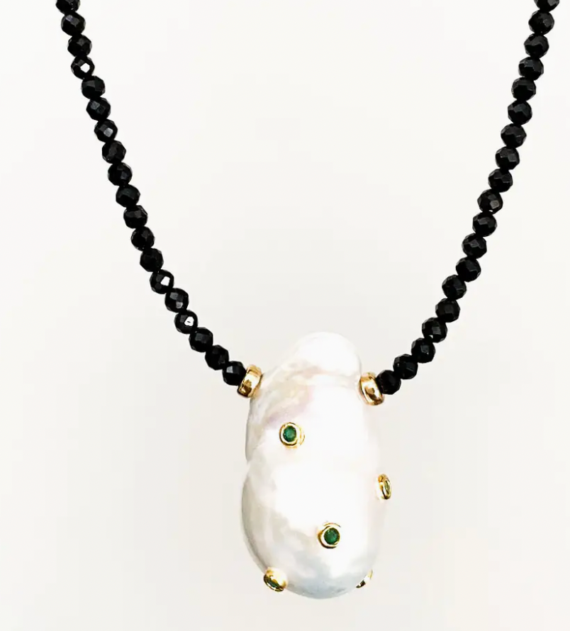 Pearl & Spinel Necklace