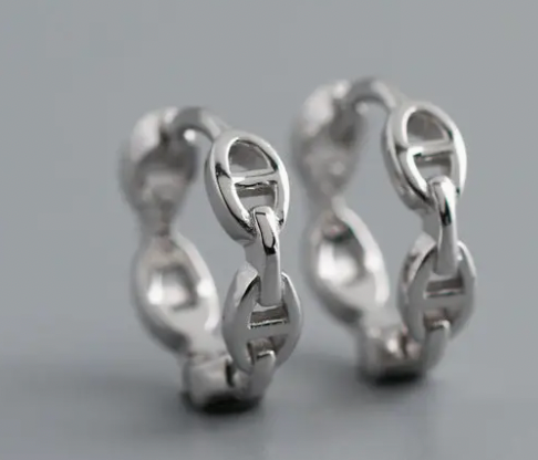 Horse Bit Hoop Silver