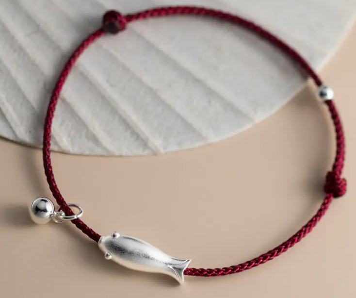 Silver Fish Bracelet or Anklet
