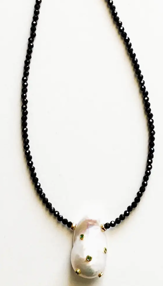 Pearl & Spinel Necklace